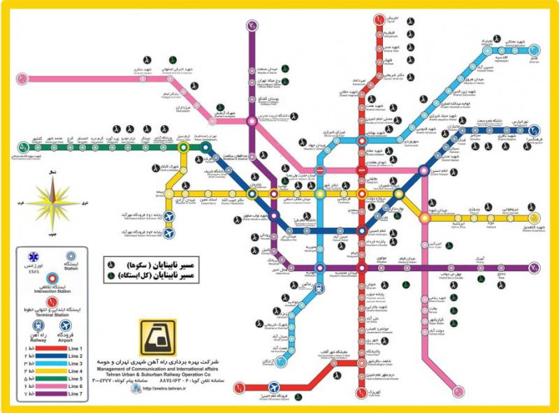 نقشه مترو تهران ویژه نابینایان